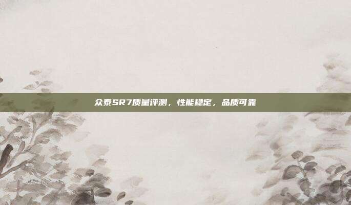 众泰SR7质量评测,性能稳定,品质可靠