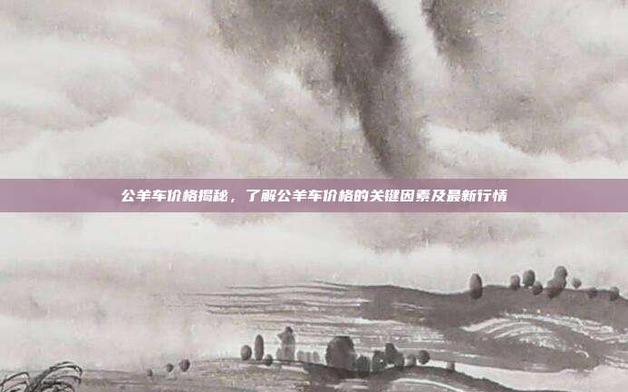 公羊车价格揭秘，了解公羊车价格的关键因素及最新行情
