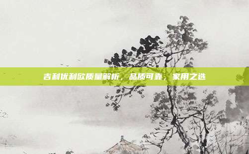 吉利优利欧质量解析,品质可靠,家用之选