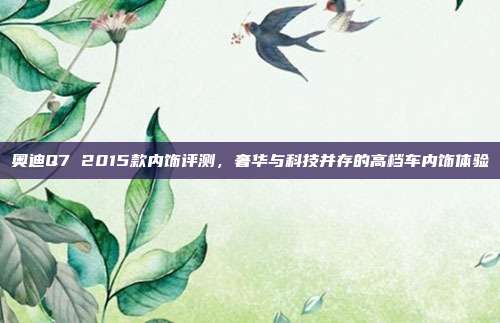 奥迪Q7 2015款内饰评测,奢华与科技并存的高档车内饰体验