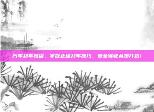 汽车刹车教程,掌握正确刹车技巧,安全驾驶从脚开始!