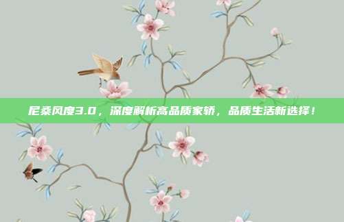 尼桑风度3.0，深度解析高品质家轿，品质生活新选择！