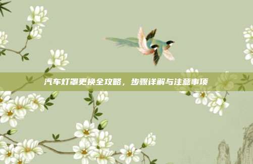 汽车灯罩更换全攻略,步骤详解与注意事项