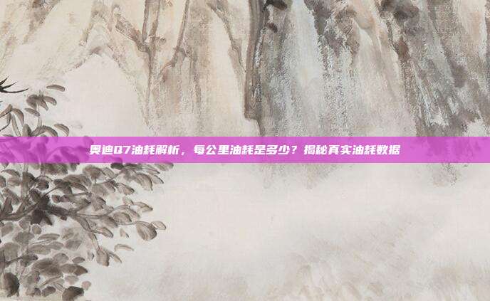 奥迪Q7油耗解析,每公里油耗是多少?揭秘真实油耗数据