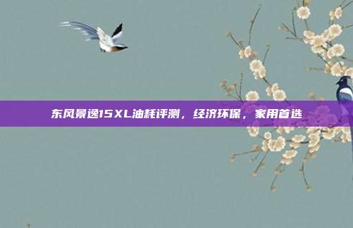 东风景逸15XL油耗评测,经济环保,家用首选
