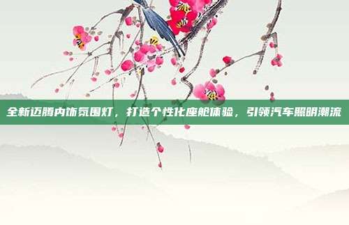 全新迈腾内饰氛围灯,打造个性化座舱体验,引领汽车照明潮流