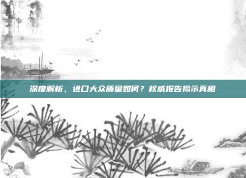 深度解析，进口大众质量如何？权威报告揭示真相