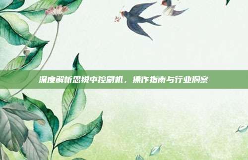 深度解析思锐中控刷机，操作指南与行业洞察