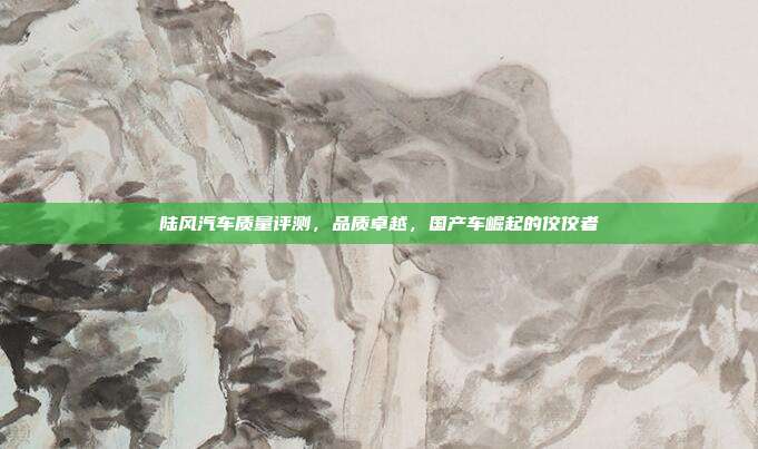 陆风汽车质量评测，品质卓越，国产车崛起的佼佼者