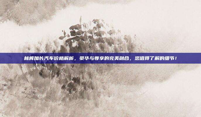 林肯加长汽车价格解析,豪华与尊享的完美融合,您值得了解的细节!