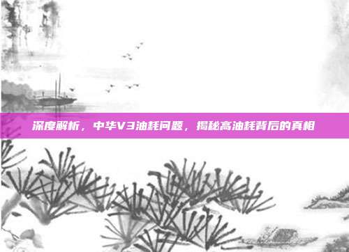 深度解析,中华V3油耗问题,揭秘高油耗背后的真相