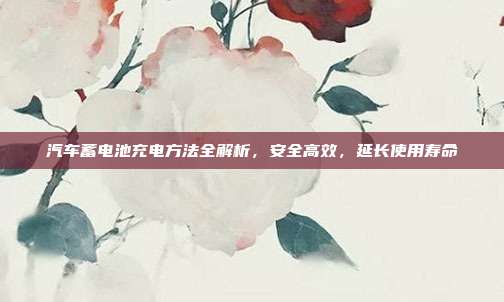 汽车蓄电池充电方法全解析,安全高效,延长使用寿命