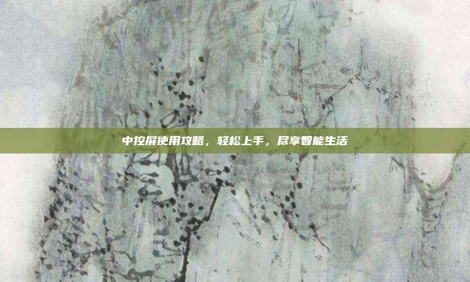 中控屏使用攻略,轻松上手,尽享智能生活
