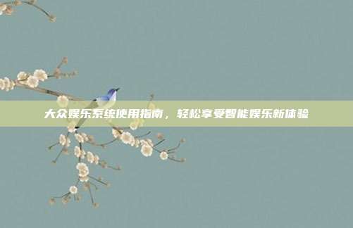 大众娱乐系统使用指南,轻松享受智能娱乐新体验