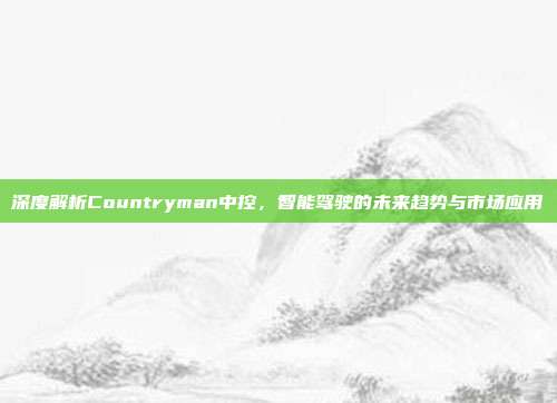深度解析Countryman中控,智能驾驶的未来趋势与市场应用