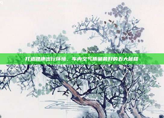打造健康出行环境,车内空气质量最好的五大秘籍