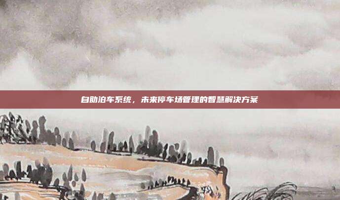自助泊车系统，未来停车场管理的智慧解决方案