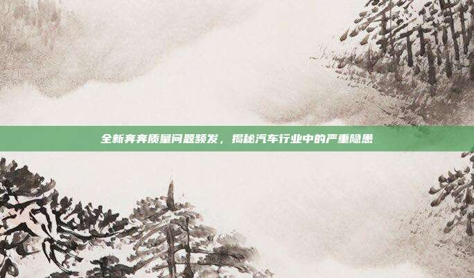 全新奔奔质量问题频发，揭秘汽车行业中的严重隐患