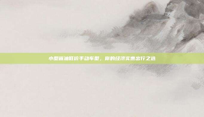 小型省油低价手动车型,你的经济实惠出行之选