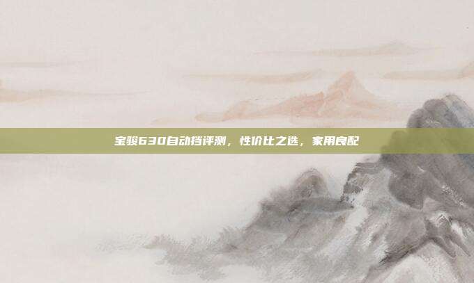 宝骏630自动挡评测，性价比之选，家用良配