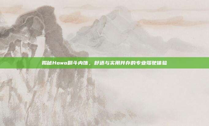 揭秘Howo翻斗内饰，舒适与实用并存的专业驾驶体验