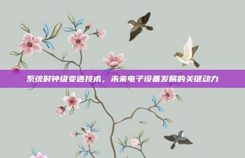 系统时钟级变速技术,未来电子设备发展的关键动力
