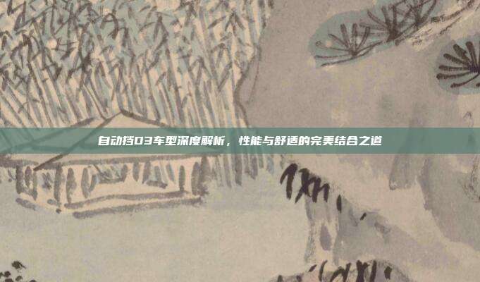 自动挡D3车型深度解析,性能与舒适的完美结合之道