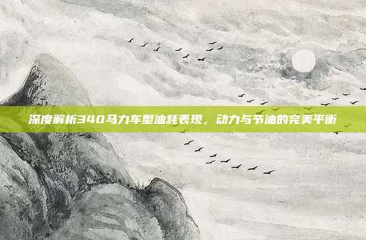 深度解析340马力车型油耗表现,动力与节油的完美平衡