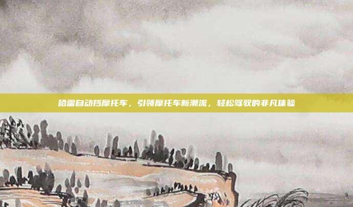 哈雷自动挡摩托车，引领摩托车新潮流，轻松驾驭的非凡体验