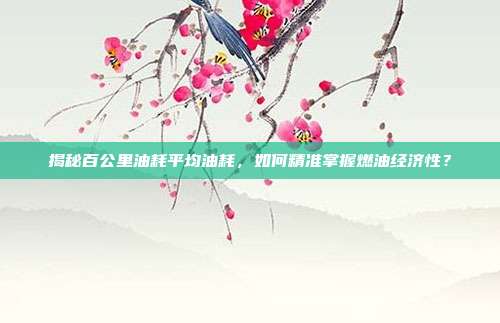 揭秘百公里油耗平均油耗，如何精准掌握燃油经济性？