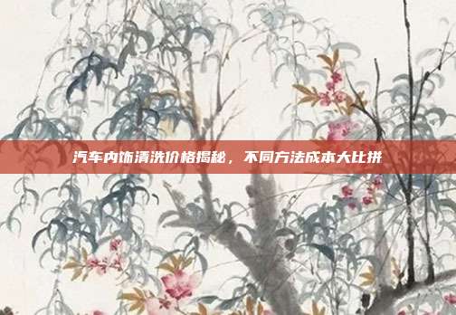 汽车内饰清洗价格揭秘，不同方法成本大比拼