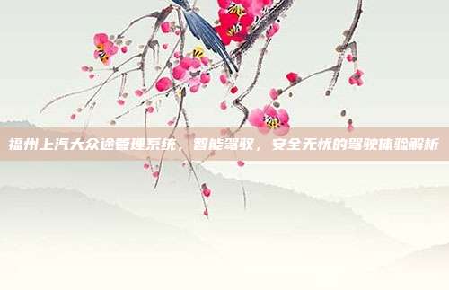 福州上汽大众途管理系统，智能驾驭，安全无忧的驾驶体验解析