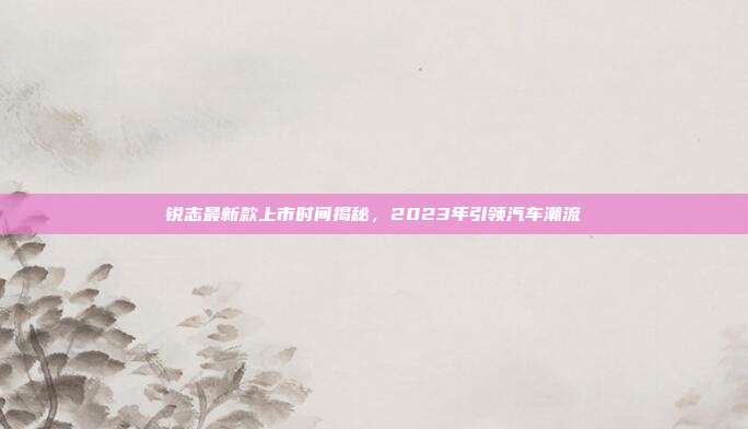 锐志最新款上市时间揭秘，2023年引领汽车潮流