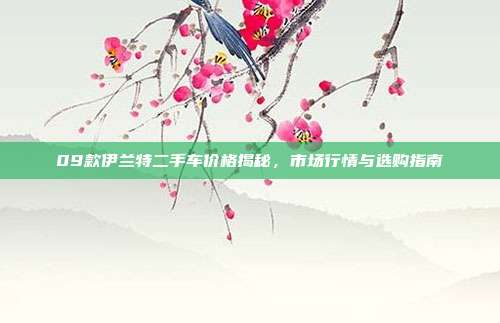 09款伊兰特二手车价格揭秘，市场行情与选购指南