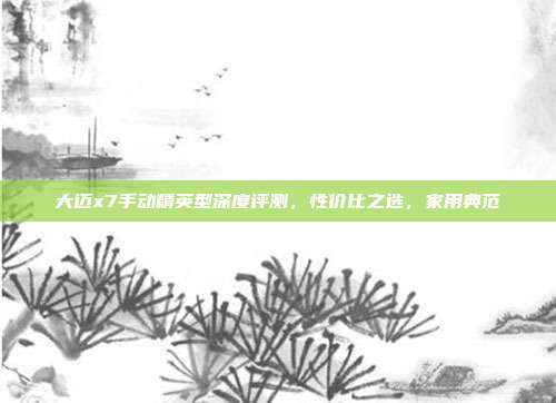 大迈x7手动精英型深度评测，性价比之选，家用典范