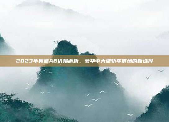 2023年奥迪A6价格解析，豪华中大型轿车市场的新选择