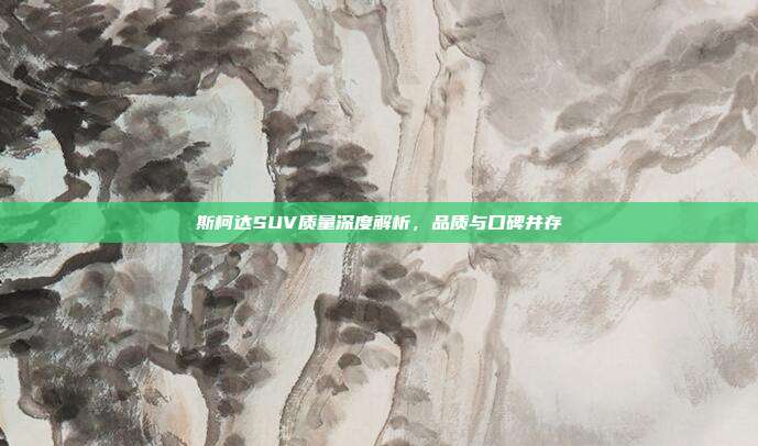 斯柯达SUV质量深度解析，品质与口碑并存