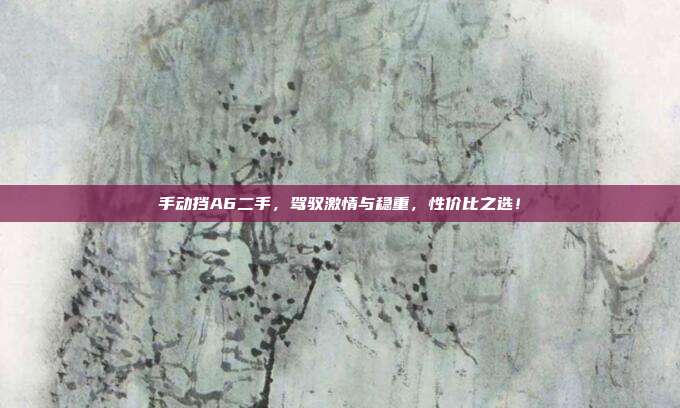 手动挡A6二手，驾驭激情与稳重，性价比之选！