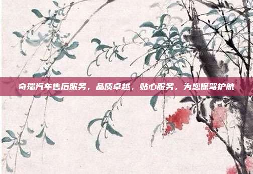 奇瑞汽车售后服务，品质卓越，贴心服务，为您保驾护航