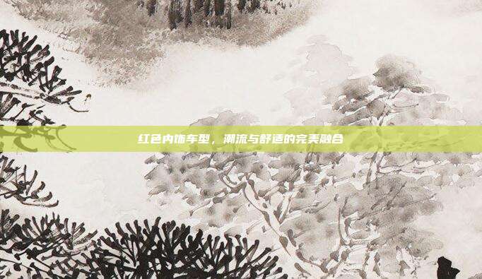 红色内饰车型，潮流与舒适的完美融合
