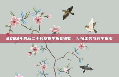 2023年最新二手长安货车价格解析，行情走势与购车指南