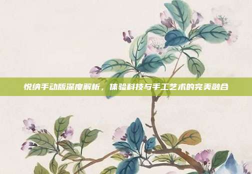 悦纳手动版深度解析，体验科技与手工艺术的完美融合