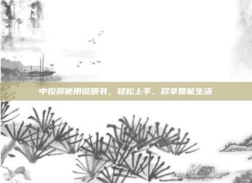 中控屏使用说明书，轻松上手，尽享智能生活