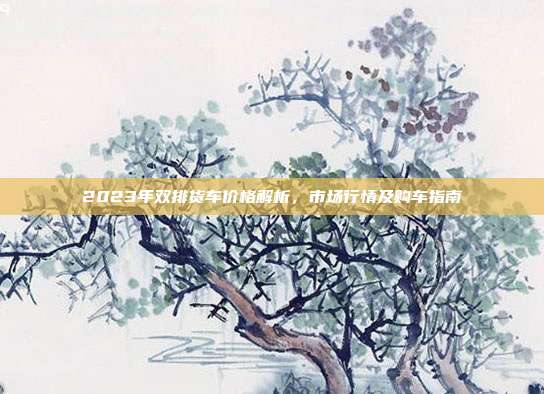 2023年双排货车价格解析，市场行情及购车指南
