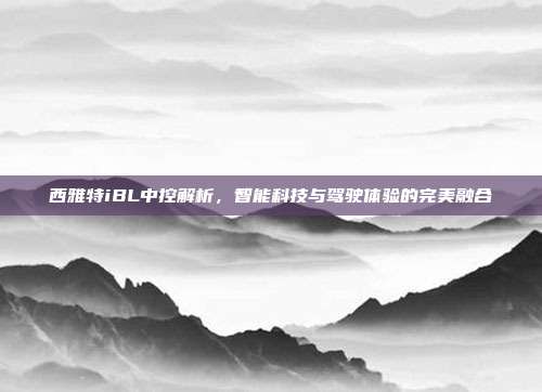 西雅特iBL中控解析，智能科技与驾驶体验的完美融合