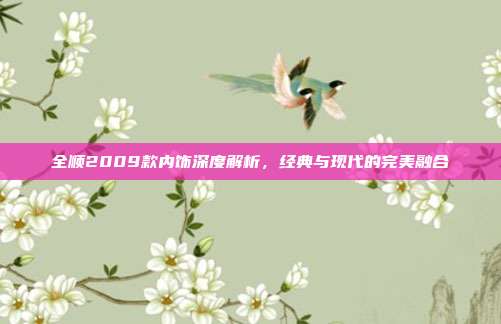 全顺2009款内饰深度解析，经典与现代的完美融合