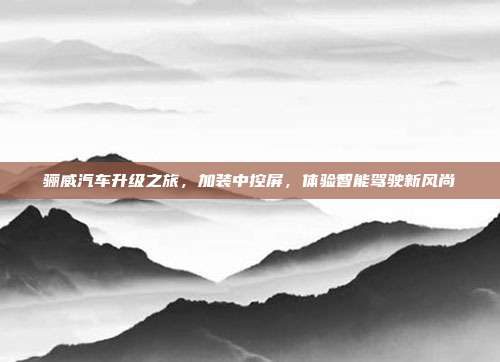 骊威汽车升级之旅，加装中控屏，体验智能驾驶新风尚
