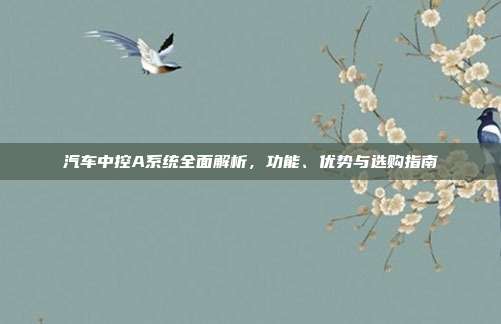 汽车中控A系统全面解析，功能、优势与选购指南