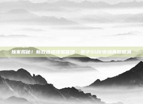 独家揭秘！新款途锐谍照首曝，豪华SUV市场再掀波澜