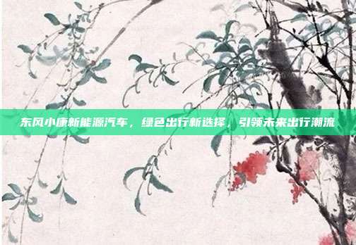 东风小康新能源汽车，绿色出行新选择，引领未来出行潮流